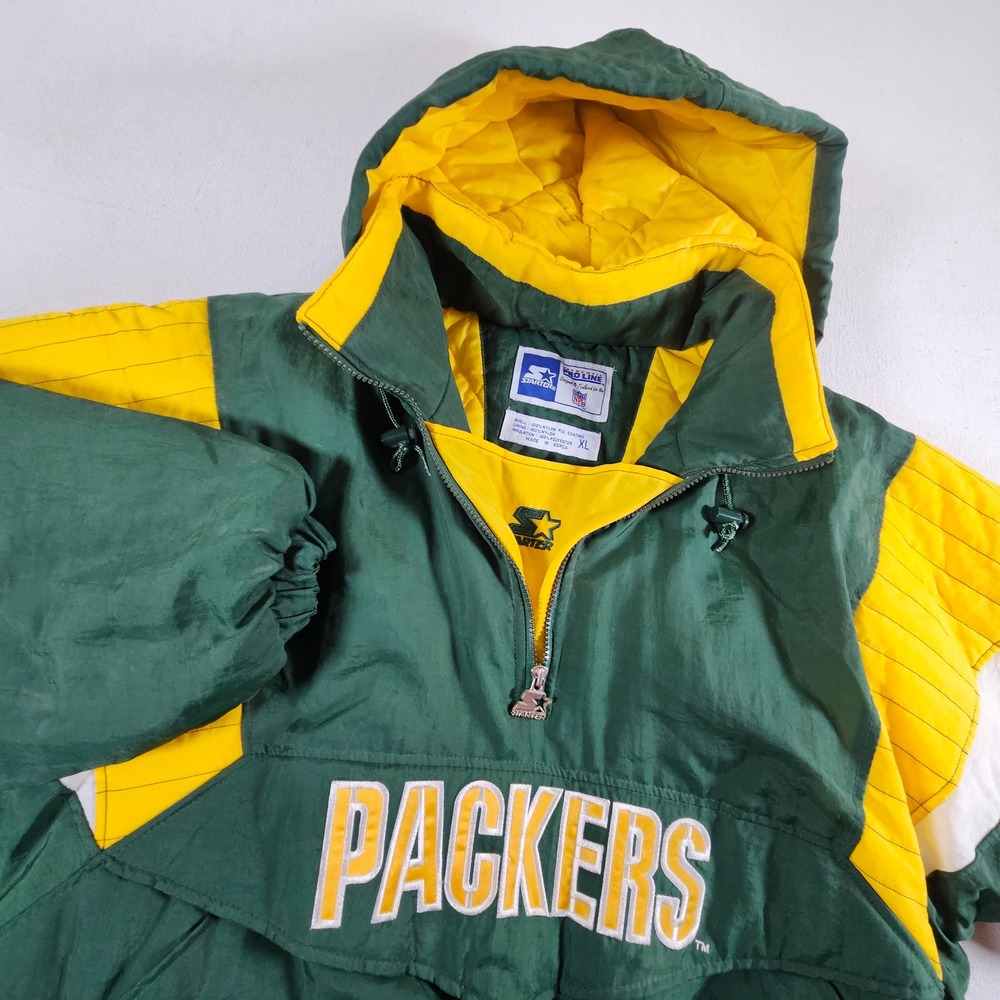 Starter Puffer Jacket Mens XL Green Green Bay Packers Vintage 90s NFL Pro Line